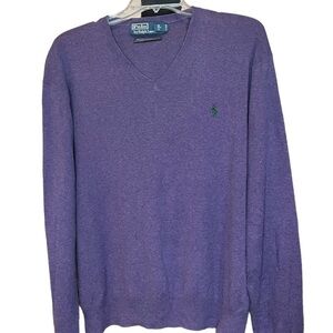 Polo by Ralph Lauren Purple V-Neck Sweater